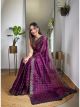 Wine Jimmy Choo Wedding Saree
