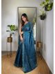 Teal Jimmy Choo Wedding Saree