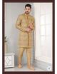 Multi Coloured Shades of Yellow Semi Indo-Western For Men