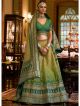 Green Raja Rani Silk Bridal Lehenga