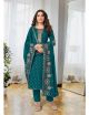 Aqua Blue Embroidered Georgette Suit