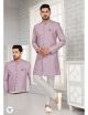 Lavender Semi Indo-Western For Men