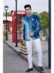 Teal Blue Velvet Jodhpuri