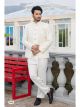 Cream Art Silk 3 Pcs-Jacket Jodhpuri