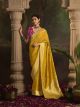 Silk Saree Yellow with blouse