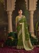 Silk Saree Green Brown with blouse