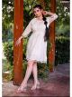 Cream Cotton Embroidered Kurti
