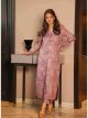 Mauve Pure Muslin Kurti Set