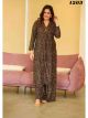 Brown Pure Muslin Kurti With Pants