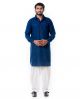 Blue Linen Pathani Suit