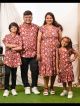 Maroon Lily Frill Family Set for Picnic