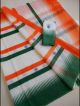 Tri Color Linen Digital Printed Saree