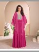 Mustard Chinon Silk Kaftan Style Gown