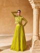 Rani Pink Chinon Silk Lehenga Choli With Jacket