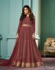 Maroon Bollywood Anarkali Gown Dress