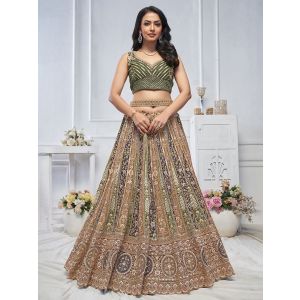 Green The Grandeur Green bridal lehenga 
