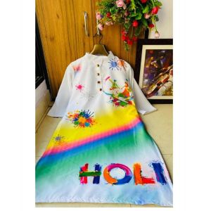 Holi Colors Waves Printed Tunic