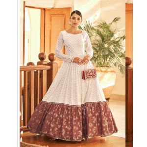 Cream Anarkali Dress