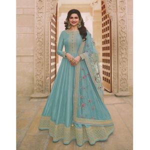 Sky Blue Latest Designer Anarkali Suits